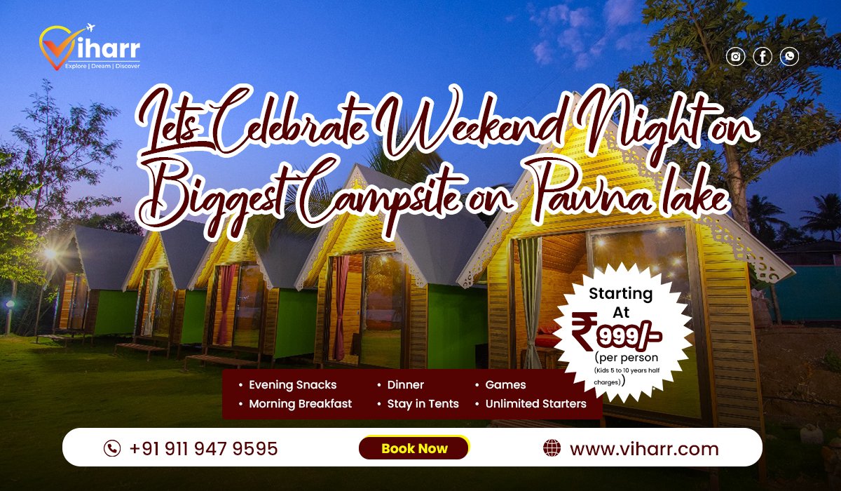 Weekend Night on Biggest Campsite on Pawna lake